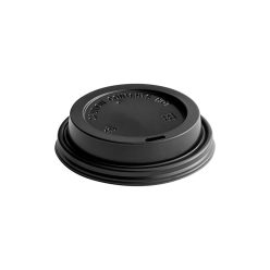 Fekete Műanyag espresso pohárfedő (65mm) 100db 