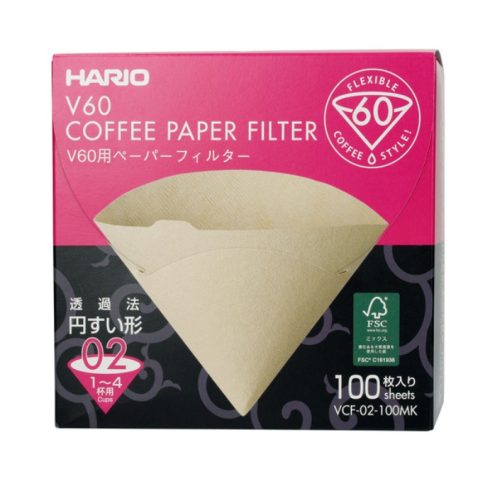 Hario Misarashi Barna Filter Papír - V60-02 - 100 darabos dobozban