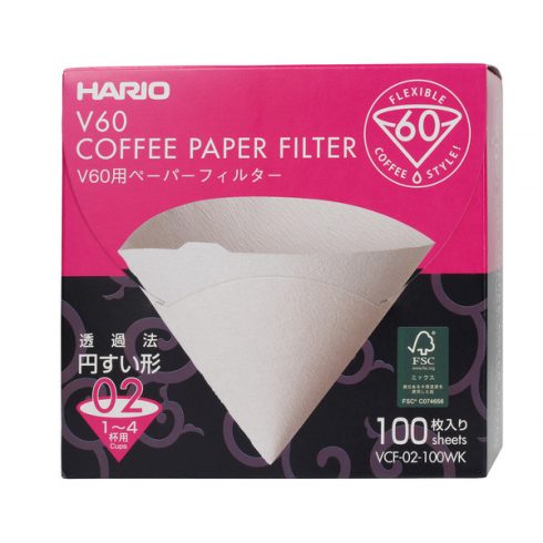 Hario Filter Papír - V60-02 - 100 db/doboz